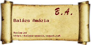 Balázs Amázia névjegykártya
